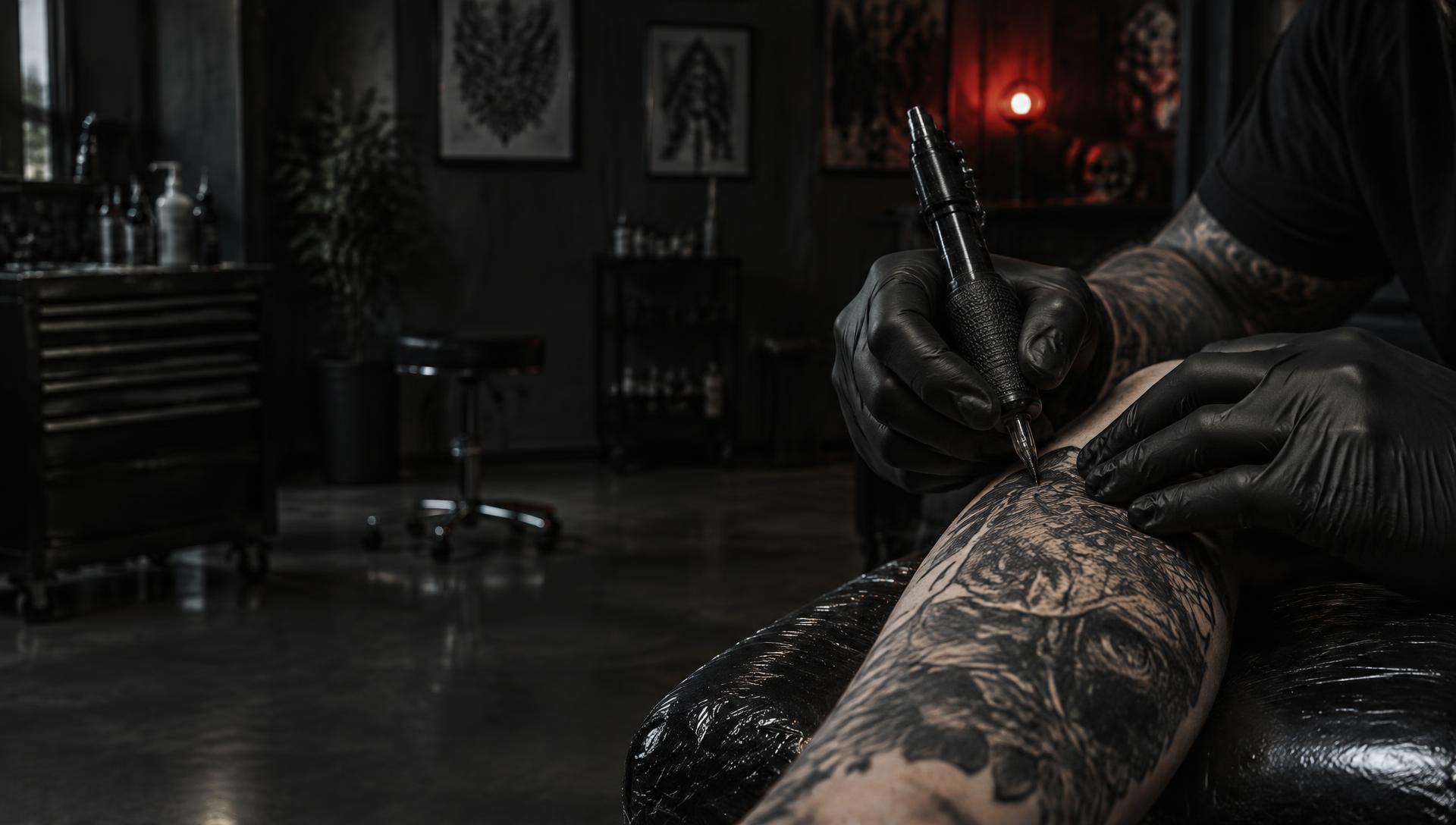 Illustrative close-up of tattoo craftsmanship